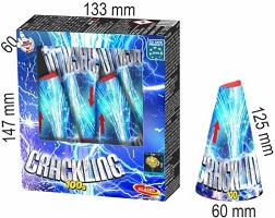Vulkán 4x100g - dvojité praskajúce hviezdy